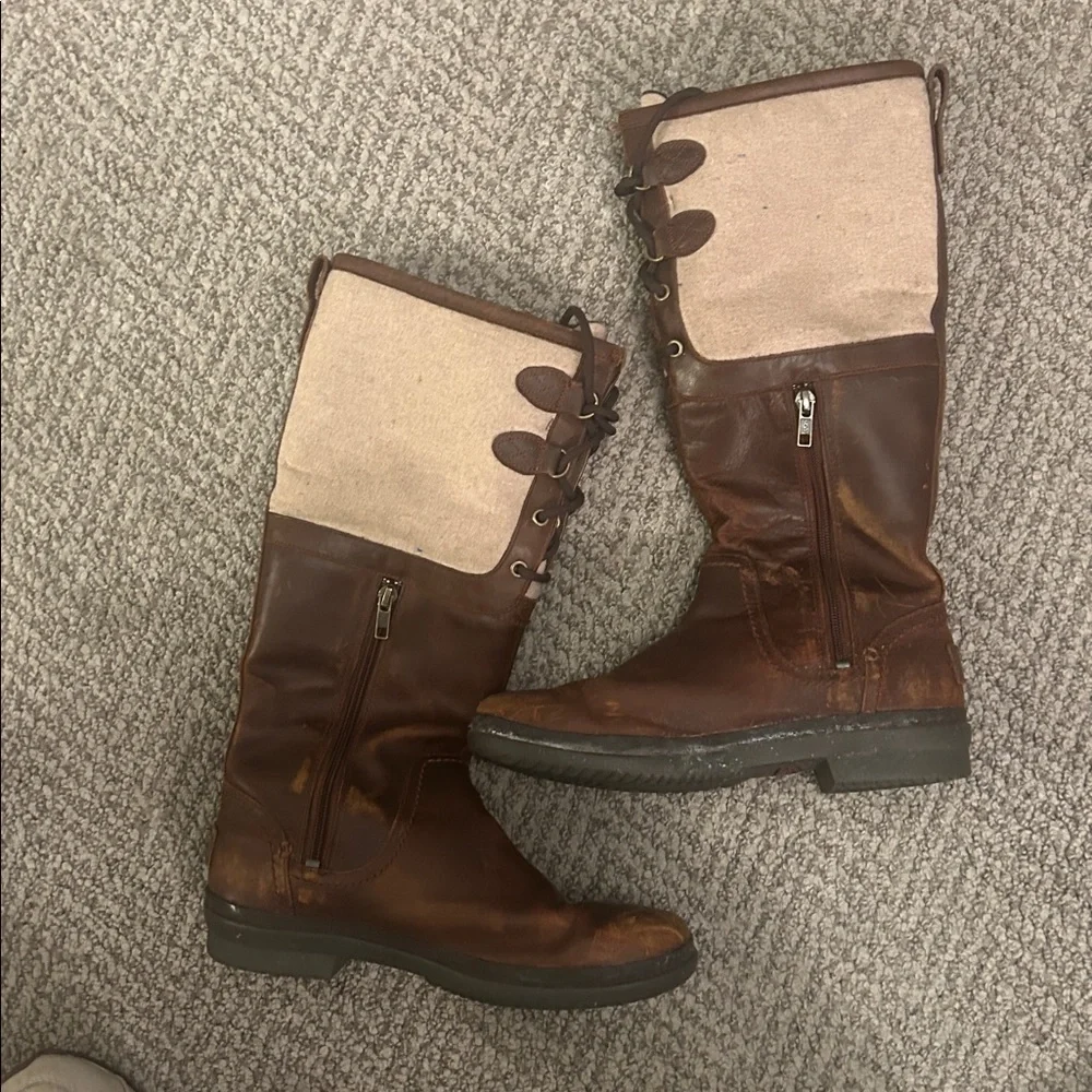 Ugg Womens Elsa leather field boots - Picture 9 of 10